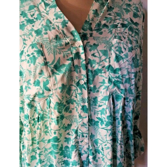 Maeve Anthropologie Islet Floral pockets button down shirt top blouse - Picture 4 of 11